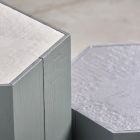 3 konferenční stolky z masivního dřeva s porcelánovou deskou Grès Made in Italy - Moka Viadurini