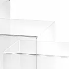 3 transparentní stohovatelný stolům Amalia design, vyrobeno v Itálii Viadurini