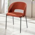 4 židle s látkovým sedákem různých povrchových úprav a kovu - Provence