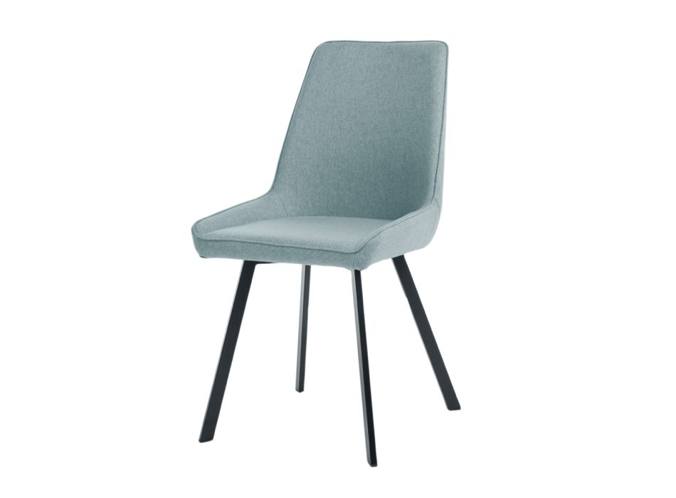 4 židle se sedákem z mikrovlákna a kovovou konstrukcí – broskev Viadurini