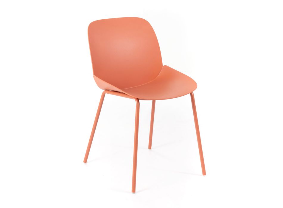 4 Venkovní a vnitřní židle vyrobené z polypropylenu a kovu - Bloody Viadurini