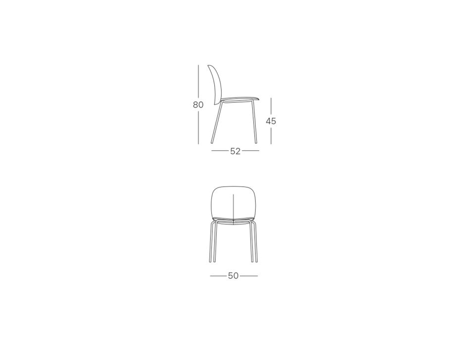 4 zahradní židle s technopolymerovým sedákem Made in Italy - Mentha Viadurini