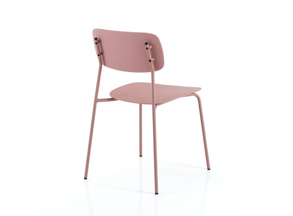 4 jídelní židle z oceli a polypropylenu - Aquila Viadurini