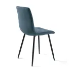 4 křesla do obývacího pokoje s čalouněnými látkovými sedáky v různých barvách - Impeto Viadurini