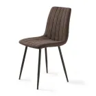 4 křesla do obývacího pokoje s čalouněnými látkovými sedáky v různých barvách - Impeto Viadurini
