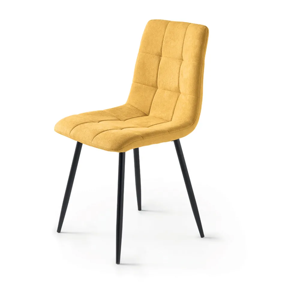 4 křesla do obývacího pokoje s látkovými sedáky v různých barvách - Aktuální Viadurini