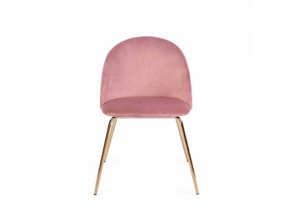 4 designová židle čalouněná sametem s ocelovou konstrukcí Homemotion - Dania