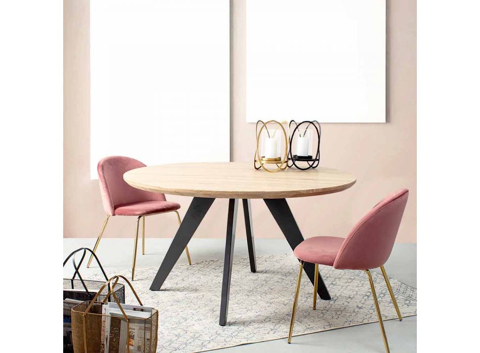 4 designová židle čalouněná sametem s ocelovou konstrukcí Homemotion - Dania Viadurini