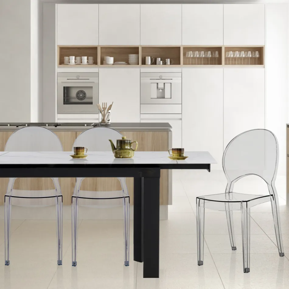 4 stohovatelné venkovní a vnitřní židle z polykarbonátu – koně Viadurini