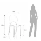 4 stohovatelné venkovní a vnitřní židle z polykarbonátu – koně Viadurini