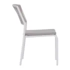 4 stohovatelné hliníkové a lanové zahradní židle - Lunaris Viadurini