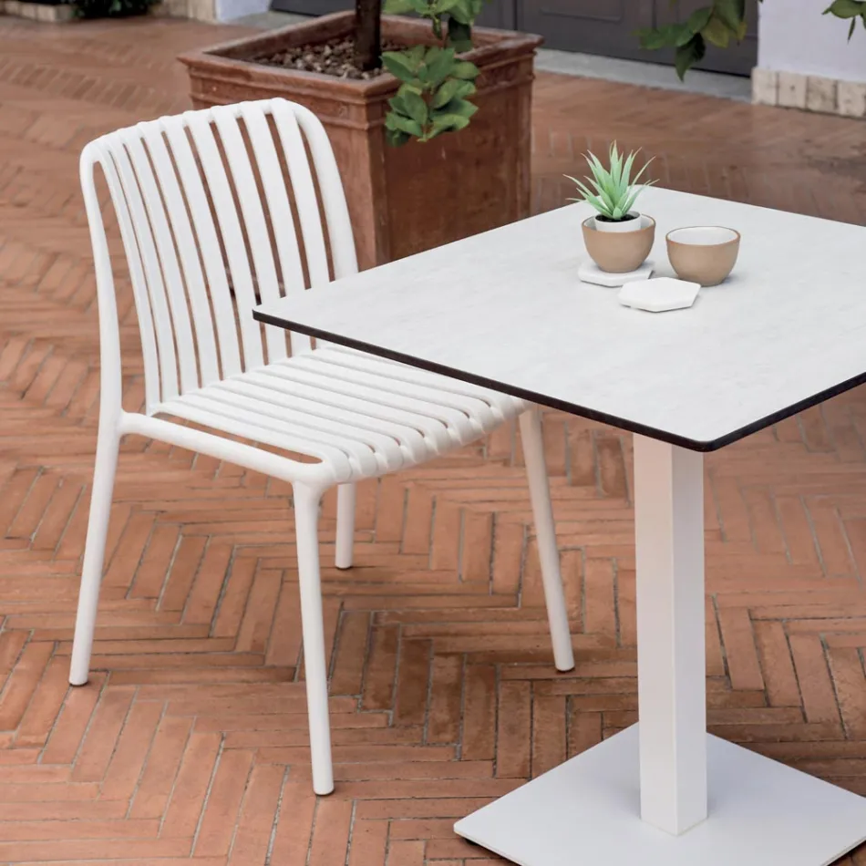 4 stohovatelné zahradní židle z polypropylenu a sklolaminátu - Orelia Viadurini