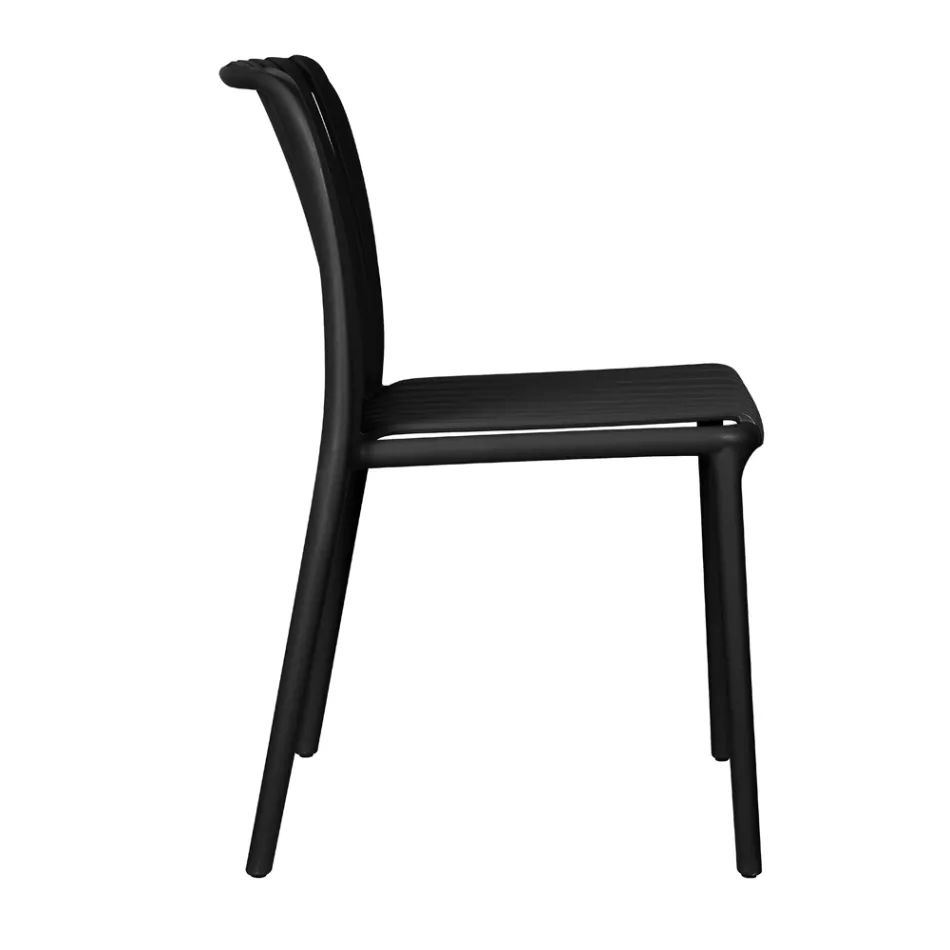 4 stohovatelné zahradní židle z polypropylenu a sklolaminátu - Orelia Viadurini