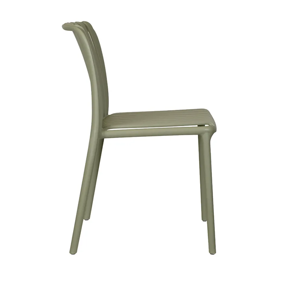 4 stohovatelné zahradní židle z polypropylenu a sklolaminátu - Orelia Viadurini