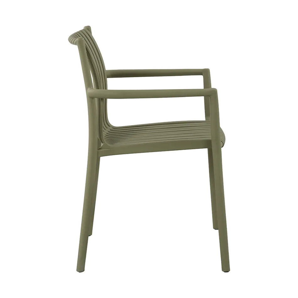 4 stohovatelné zahradní židle z UV odolného polypropylenu - Ondara Viadurini