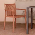 4 stohovatelné zahradní židle z UV odolného polypropylenu - Ondara Viadurini