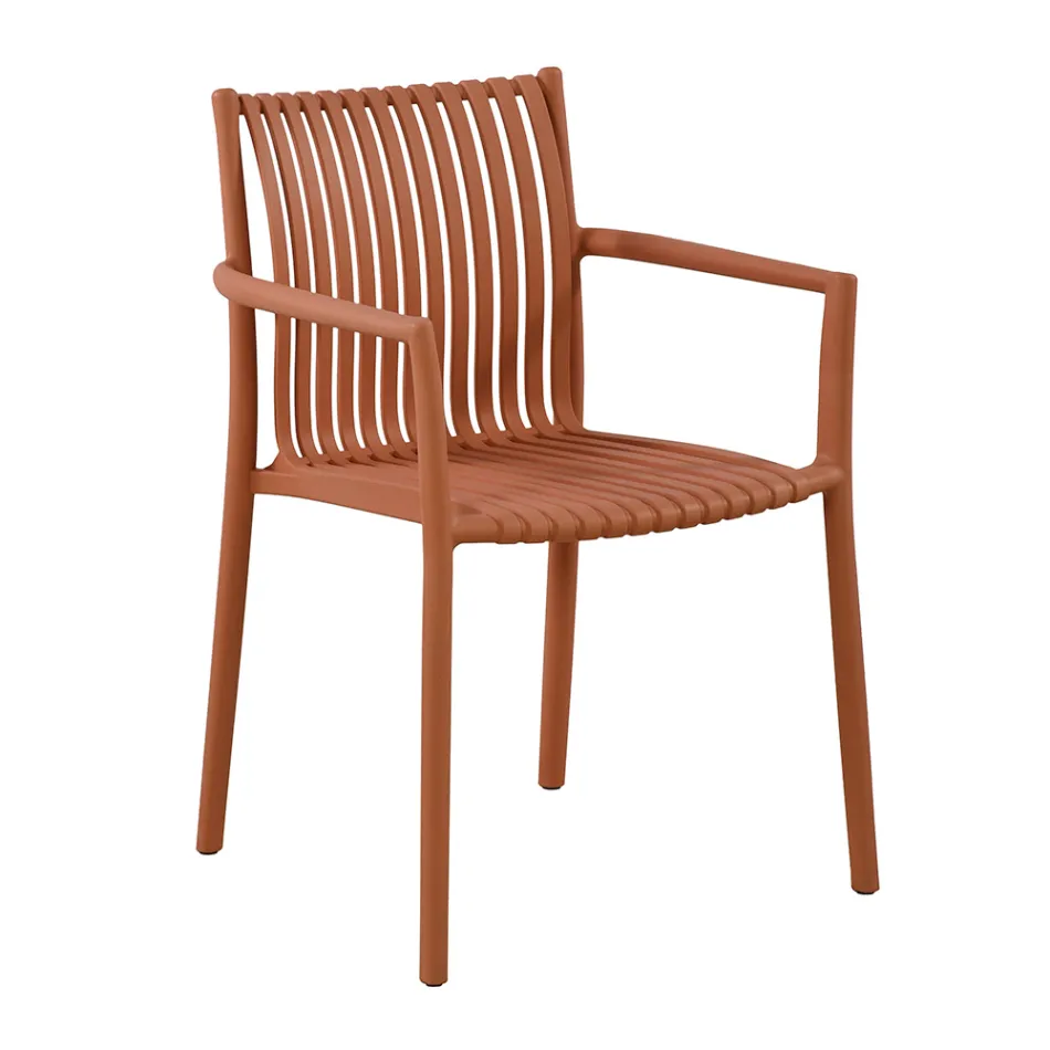 4 stohovatelné zahradní židle z UV odolného polypropylenu - Ondara Viadurini