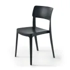 4 stohovatelné polypropylenové obývací židle v různých barvách - Slancio Viadurini