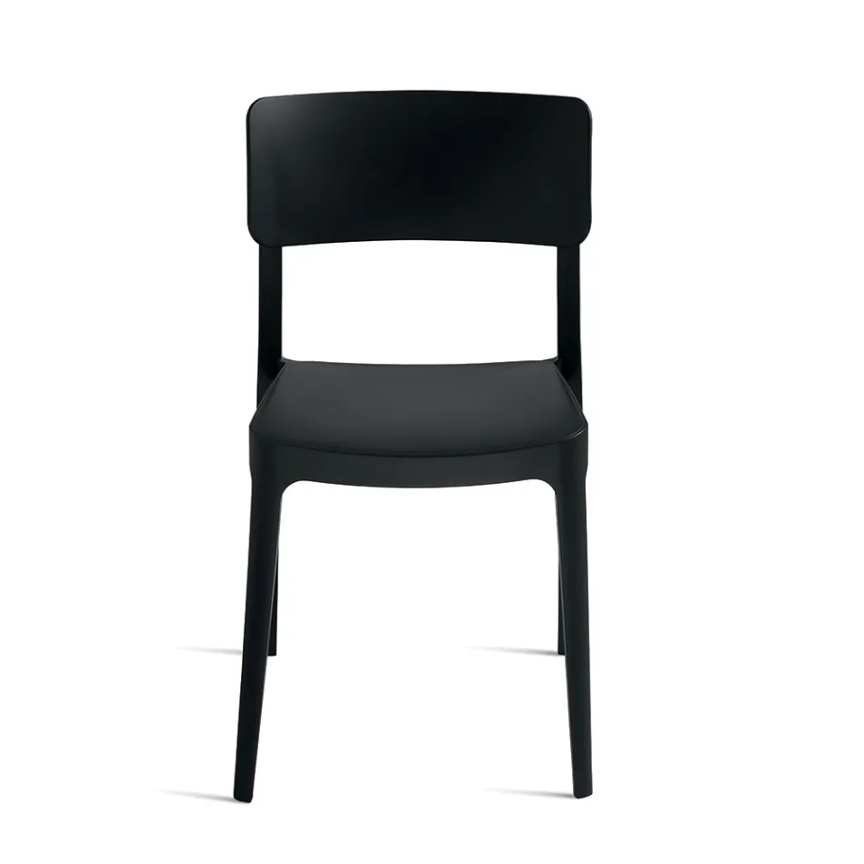 4 stohovatelné polypropylenové obývací židle v různých barvách - Slancio Viadurini