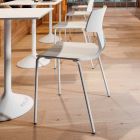 4 stohovatelná židle z kovu a polypropylenu Vyrobeno v Itálii - Clarinda Viadurini