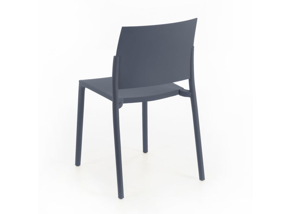 4 stohovatelné židle vyrobené výhradně z polypropylenu v různých barvách - Mojito Viadurini