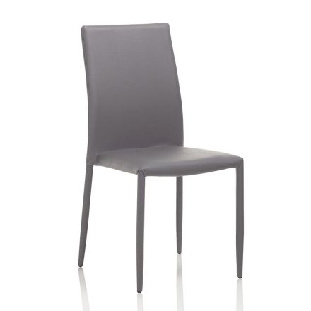 4 kovové židle kompletně potažené imitací kůže - Rania Viadurini