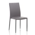 4 kovové židle kompletně potažené imitací kůže - Rania