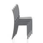 4 stohovatelné vnitřní a venkovní židle z polypropylenu – páv Viadurini