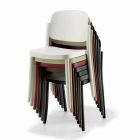 4 moderní stohovatelné venkovní židle z polypropylenu Vyrobeno v Itálii - Bernetta Viadurini