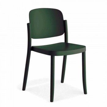 4 moderní stohovatelné venkovní židle z polypropylenu Vyrobeno v Itálii - Bernetta