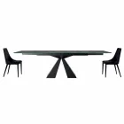 4 moderní ocelové židle s polstrovaným sametovým sedákem Made in Italy - Nirvana Viadurini