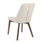 4 židle do obývacího pokoje z látky různých barev a dřeva - vanilka Viadurini