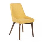 4 židle do obývacího pokoje z látky různých barev a dřeva - vanilka Viadurini