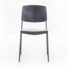 4 židle vyrobené z polypropylenového sedáku různých povrchových úprav a kovu - Daiquiri Viadurini