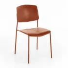 4 židle vyrobené z polypropylenového sedáku různých povrchových úprav a kovu - Daiquiri Viadurini