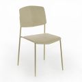 4 židle vyrobené z polypropylenového sedáku různých povrchových úprav a kovu - Daiquiri
