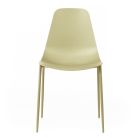 4 židle vyrobené s polypropylenovým sedákem a kovovými nohami - Mary Viadurini