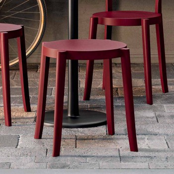 4 venkovní stohovatelné stoličky design z polypropylenu Vyrobeno v Itálii - Anona