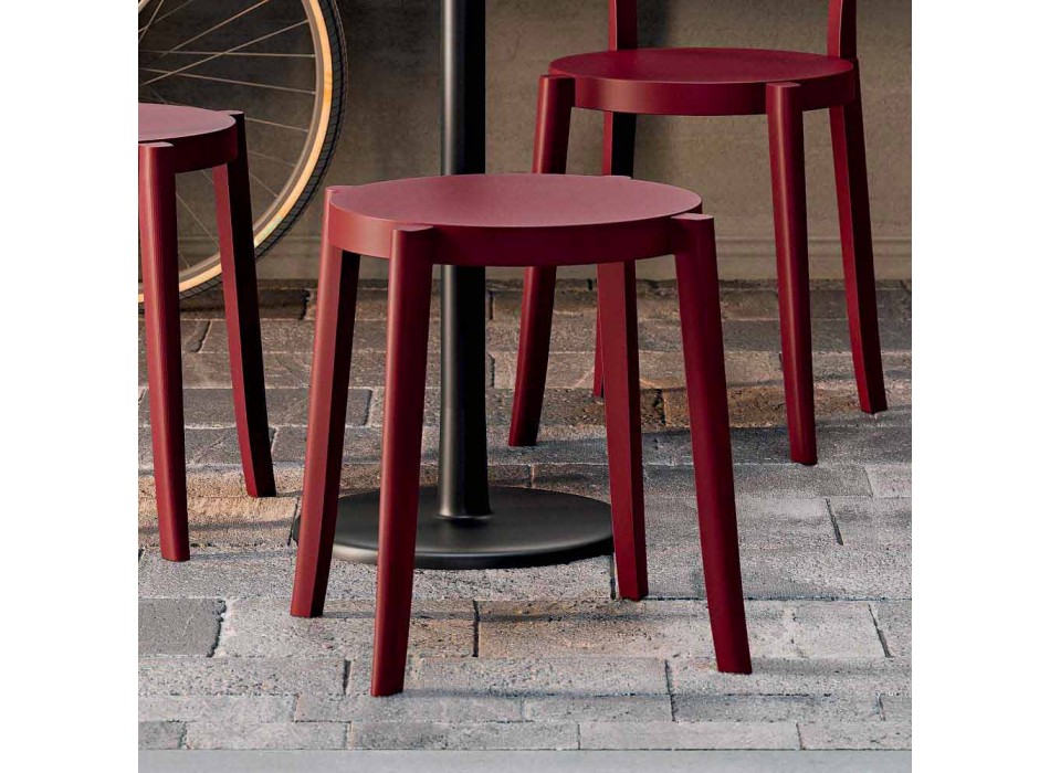 4 venkovní stohovatelné stoličky design z polypropylenu Vyrobeno v Itálii - Anona