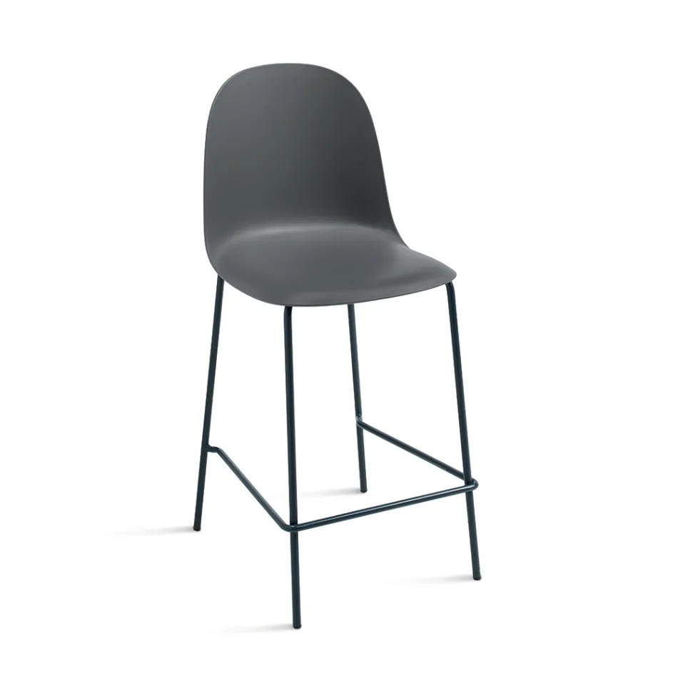 4 obývací stoličky z polypropylenu s kovovým rámem - Dinamo Viadurini