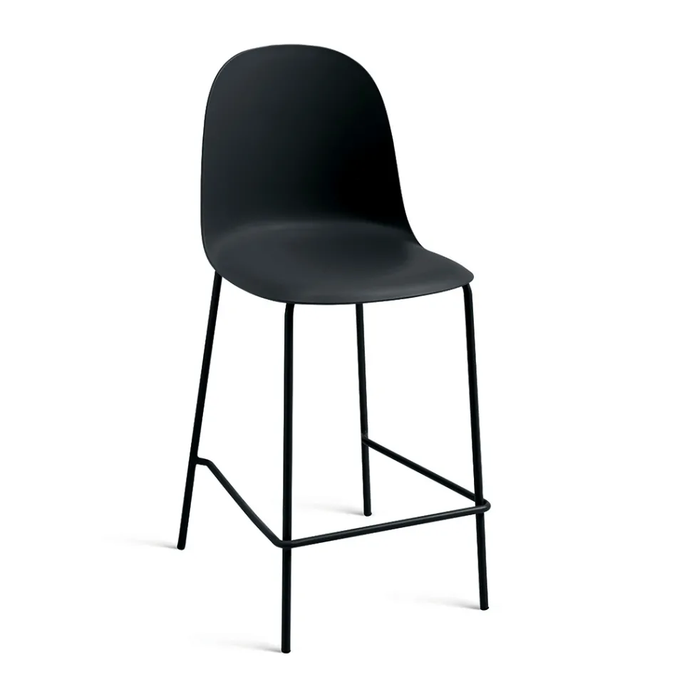 4 obývací stoličky z polypropylenu s kovovým rámem - Dinamo Viadurini