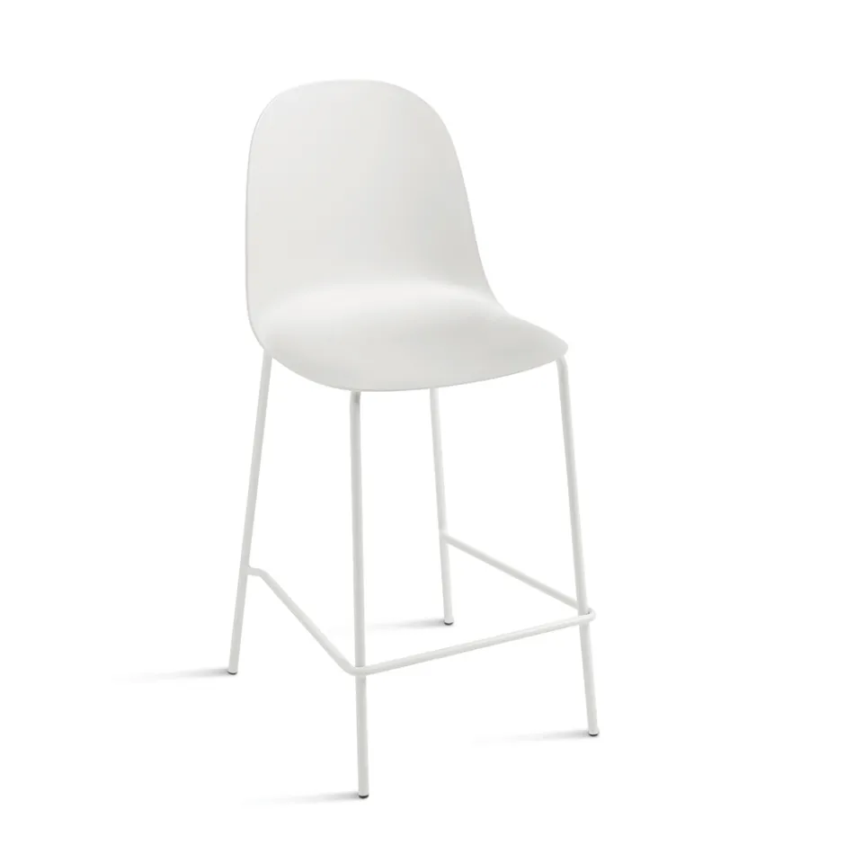 4 obývací stoličky z polypropylenu s kovovým rámem - Dinamo Viadurini