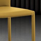 6 stohovatelných židlí v moderním designu z barevné umělé kůže do obývacího pokoje - Merida Viadurini