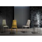 6 stohovatelných židlí v moderním designu z barevné umělé kůže do obývacího pokoje - Merida Viadurini