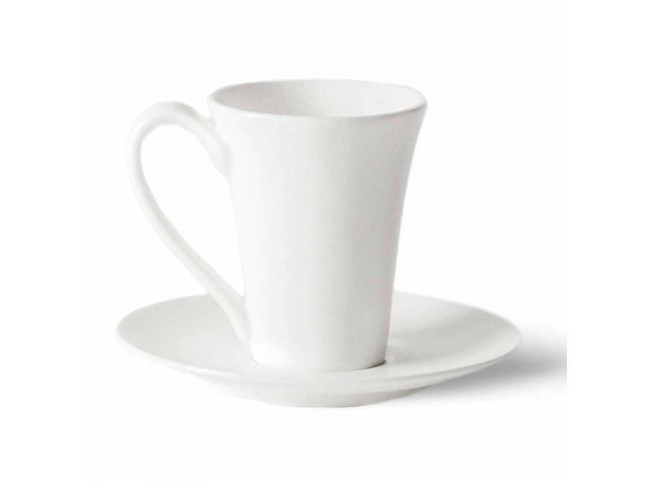 6 porcelánových kávových šálků s kávovou konvicí a cukrovou miskou - Romilda Viadurini