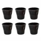 6 šálků kávy zmačkané sklenice v barevném designovém skle - Sarabi Viadurini