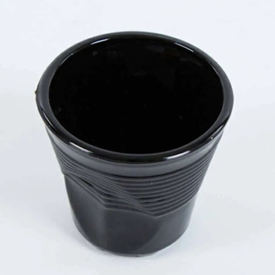 6 šálků kávy zmačkané sklenice v barevném designovém skle - Sarabi Viadurini