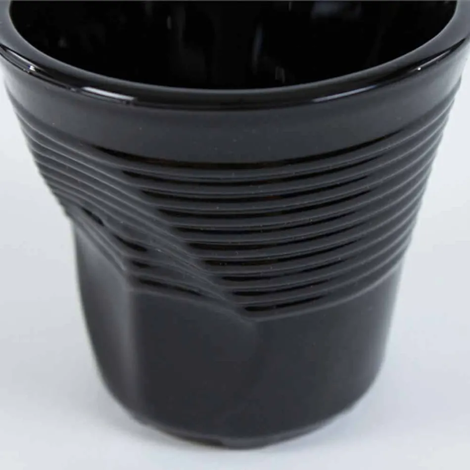 6 šálků kávy zmačkané sklenice v barevném designovém skle - Sarabi Viadurini