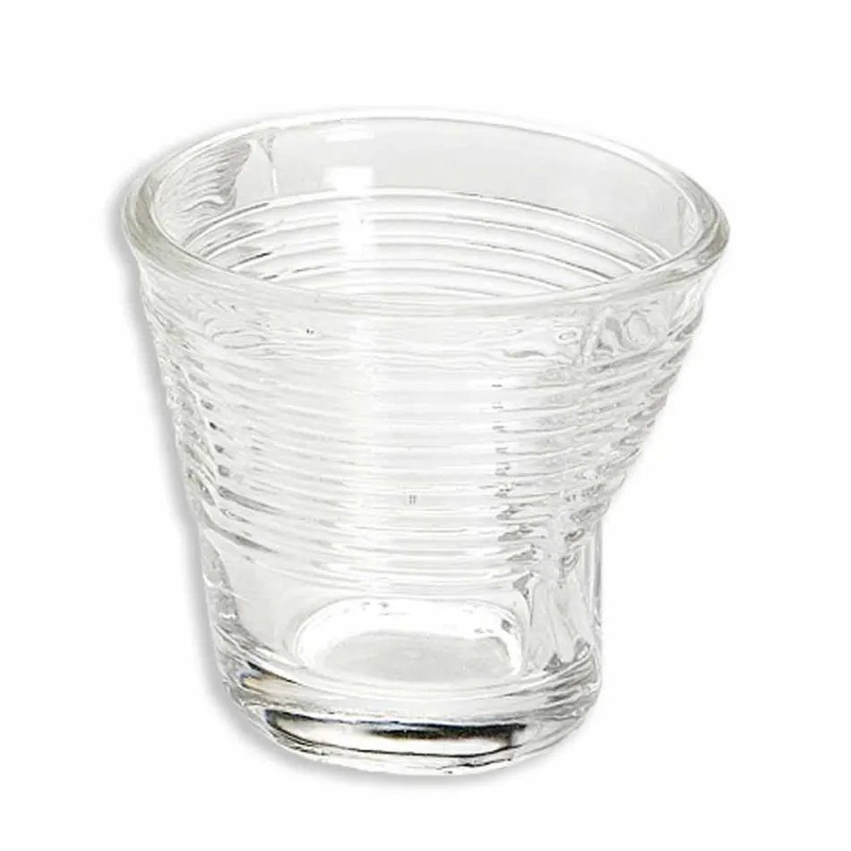 6 šálků kávy zmačkané sklenice v barevném designovém skle - Sarabi Viadurini