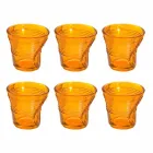 6 šálků kávy zmačkané sklenice v barevném designovém skle - Sarabi Viadurini